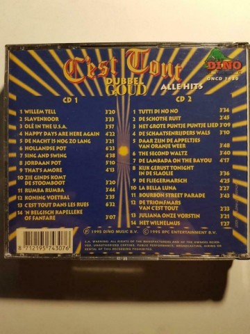 Back 2cd cest tout   dubbel goud   8712195743076