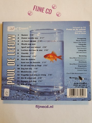 Back 2cd paul de leeuw   paracdmol   5099747779527