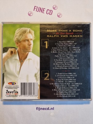 Back 2cd ralph van manen   more than a song   8713542006486