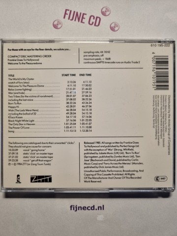 Back cd frankie goes to hollywood   welcome to the pleasuredome   4007196101951