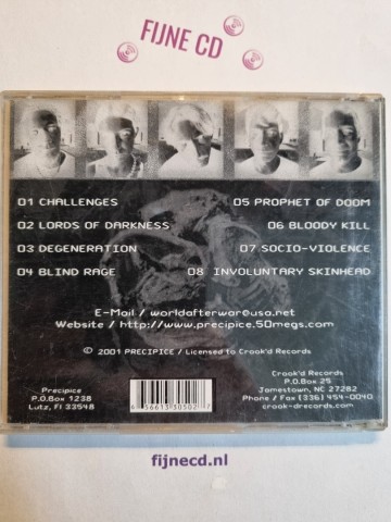 Back cd precipice   prophet of doom   0656613305027