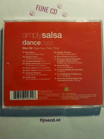 Back cd simply salsa dance class   peak hour party time   0698458246226