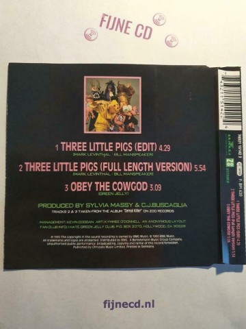 Back cd single green jellij   three little pigs   0743211514224