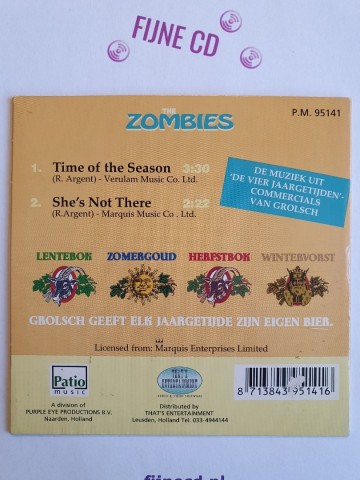 Back cd single the zombies   time of the season   8713843951416