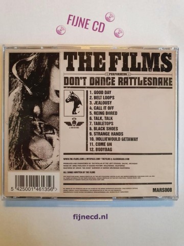 Back cd the films   dont dance rattlesnake   5425001461356
