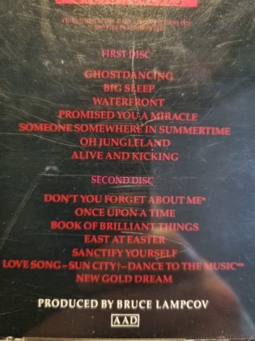 Tracks 2cd simple minds   in the city of light   5012981242923