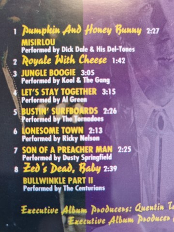 Tracks a cd pulp fiction  music from the motion picture   0008811110321