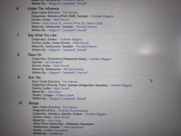 Tracks b dgs cd dr didg   out of the woods   0031257138420