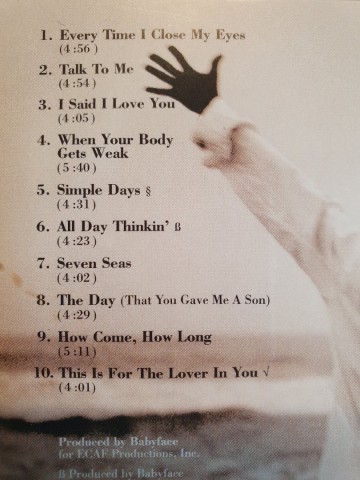 Tracks cd babyface   the day   5099748536822