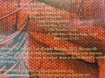 Tracks cd byron metcalf   not without risk   0733792361225