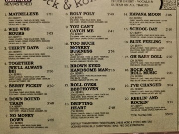 Tracks cd chuck berry   rock  roll music  volume 1