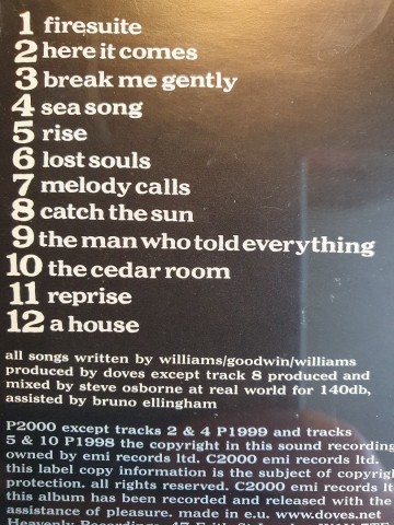 Tracks cd doves   lost souls   0724352531929