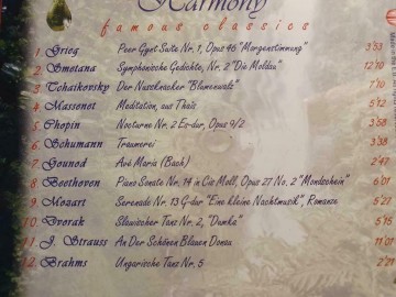 Tracks cd harmony  famous classics   muma 65316