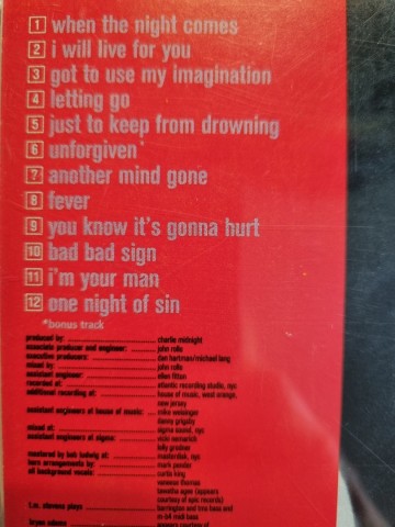 Tracks cd joe cocker   one night of sin   0077779182824