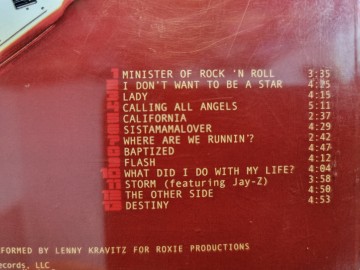 Tracks cd lenny kravitz   baptism   0724357795722