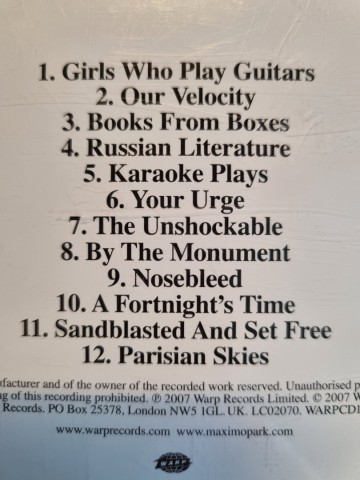 Tracks cd maximo park   our earthly pleasures   0801061015527