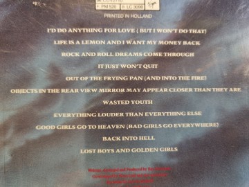 Tracks cd meat loaf   bat out of hell ii   0724383906727