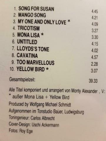 Tracks cd monty alexander   solo