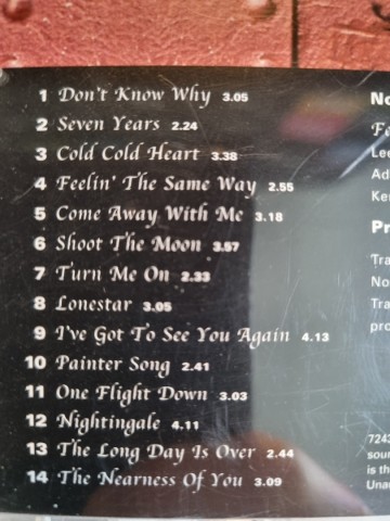 Tracks cd norah jones   come away with me   0724353208820