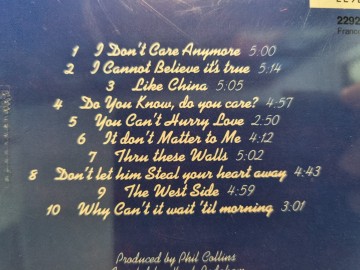 Tracks cd phil collins   hello i must be going   0022925494320