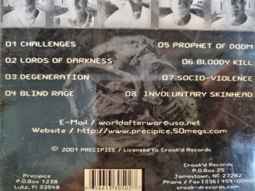 Tracks cd precipice   prophet of doom   0656613305027