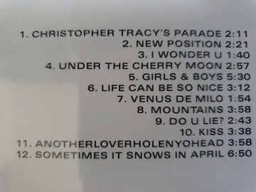 Tracks cd prince and the revolution   parade   0075992539524