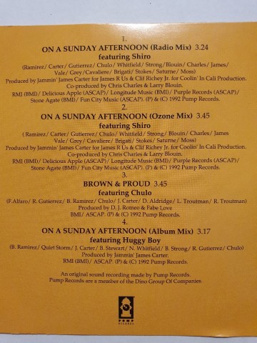 Tracks cd single lsob   on a sunday afternoon   4010190705124