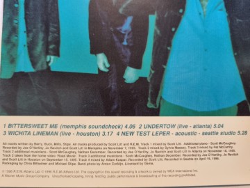 Tracks cd single rem   bittersweet me   0093624379027