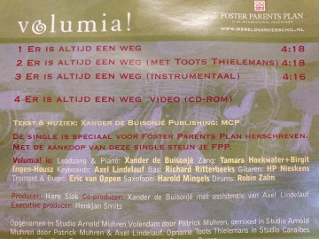 Tracks cd single volumia   er is altijd een weg   0743218126628