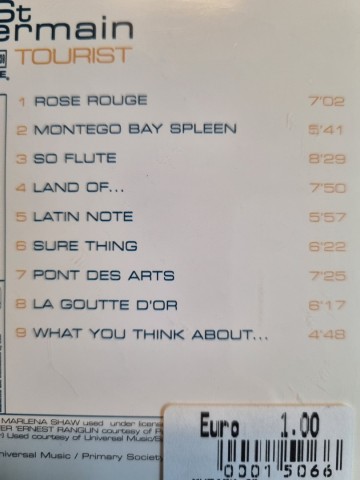 Tracks cd st germain   tourist   0724352620128