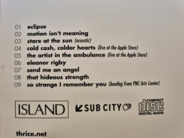 Tracks cd thrice   if we could only see us now   b0003917 50 cd01