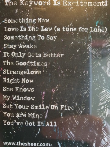 Tracks cd1 2cdthe sheer   the keyword is excitement   0602498678442