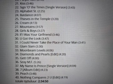 Tracks cd2 mm 2cd prince   4ever   0093624914600 0