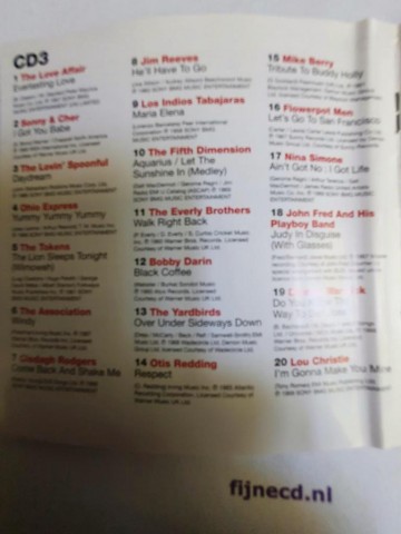 Tracks cd3 5cd 100 hits 60s   0654378700125