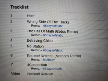 Tracks dgs cd ep 65daysofstatic   hole   5050693103422