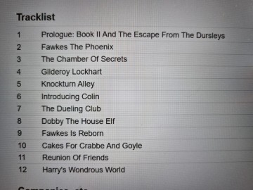 Tracks dgs cd hollywood stars orchestra   music from harry potter and the chamber of secrets   8712177043606