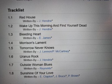 Tracks dgs cd jimi hendrix   live at the scene club ny ny   8712155010323