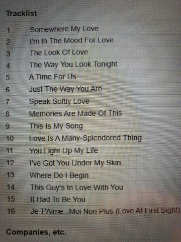 Tracks dgs cd ray conniff   love songs   0696998714922