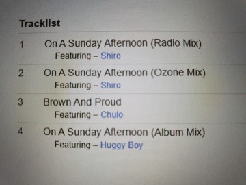 Tracks dgs cd single lsob   on a sunday afternoon   4010190705124