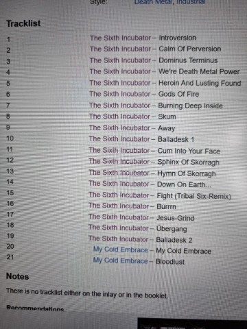Tracks dgs cd the sixth incubator   inphonoir   cud 023