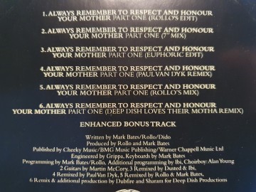 Tracks dusted   always remember to respect and honour your mother part one   0638592405820