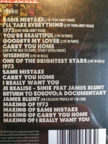 Tracks dvd cddvd james blunt   all the lost souls deluxe edition   0075678969539