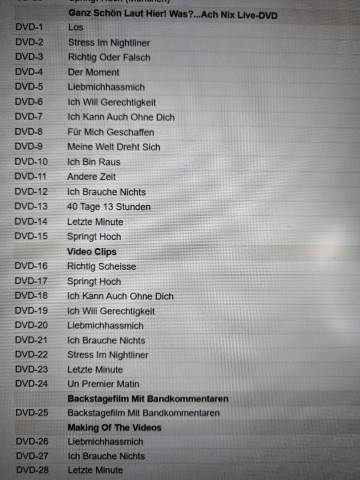 Tracks dvd dgs cddvd killerpilze   mit rauken und paketen live   0602517540194