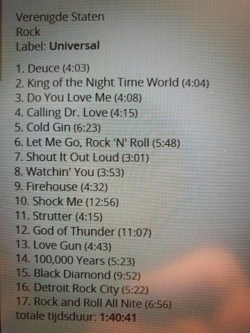 Tracks mm 2cd kiss   off the soundboard live at donington   0602445539536