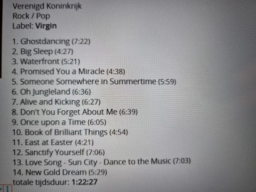 Tracks mm 2cd simple minds   in the city of light   5012981242923