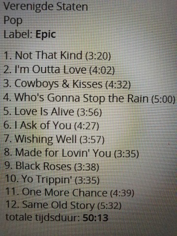 Tracks mm cd anastacia   not that kind   0074646994825