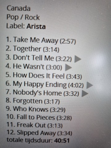 Tracks mm cd avril lavigne   under my skin   0828766034523