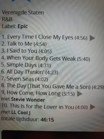 Tracks mm cd babyface   the day   5099748536822