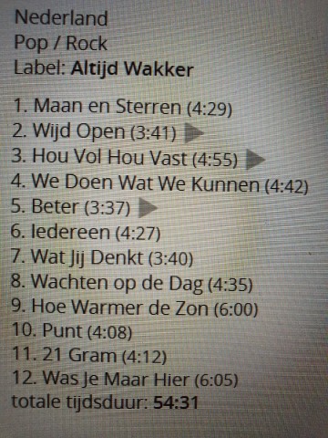 Tracks mm cd blof   alles blijft anders   5099909486126