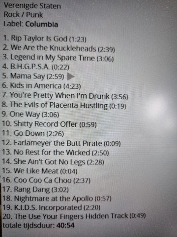 Tracks mm cd bloodhound gang   use your fingers   5099748070326